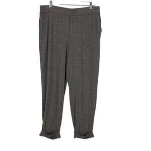 J. Jill Trousers Pants Womens Medium Gray Solid Knit Stretch Cuffed High Rise